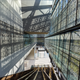 The museum’s 3,600 latticework aluminum panels creating some interesting shadows.